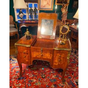 Beautiful Dressing Table With Pedestals After The Model By Pierre Bernard, Cabinetmaker At The Court Of