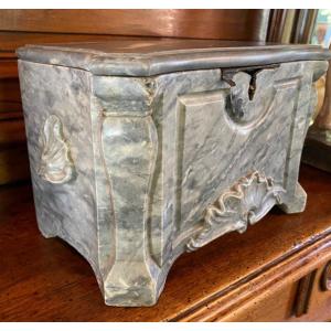 18th Century Blue Turquin Marble Viscera Box 