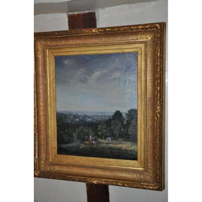 Naive Painting From The Nineteenth Century, Signed Moncharmont