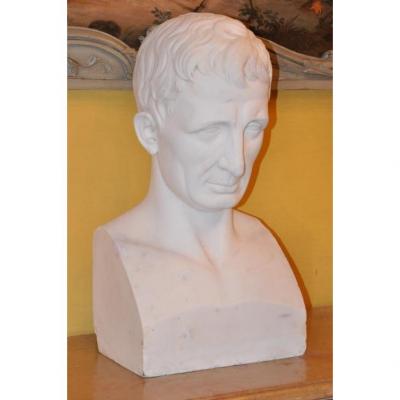 Large Marble Bust Of The Nineteenth: Julius Caesar