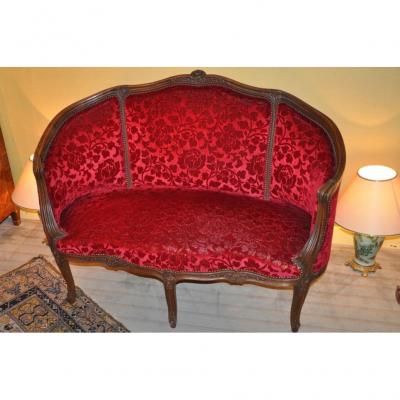 Small Sofa Louis XV Style "basket Sofa" 