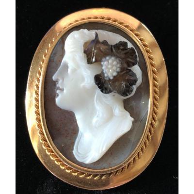 Cameo With 4 Layers Of A Bacchante, XIXth Century