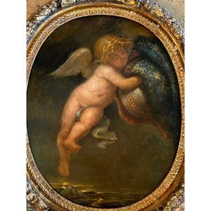 The Night, Large Allegorical Oil From The XVIII Eme Century