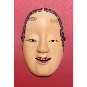 Noh Theater Mask, Young Koohote Woman In Paper Mache, 1st Half Of The 20th Century