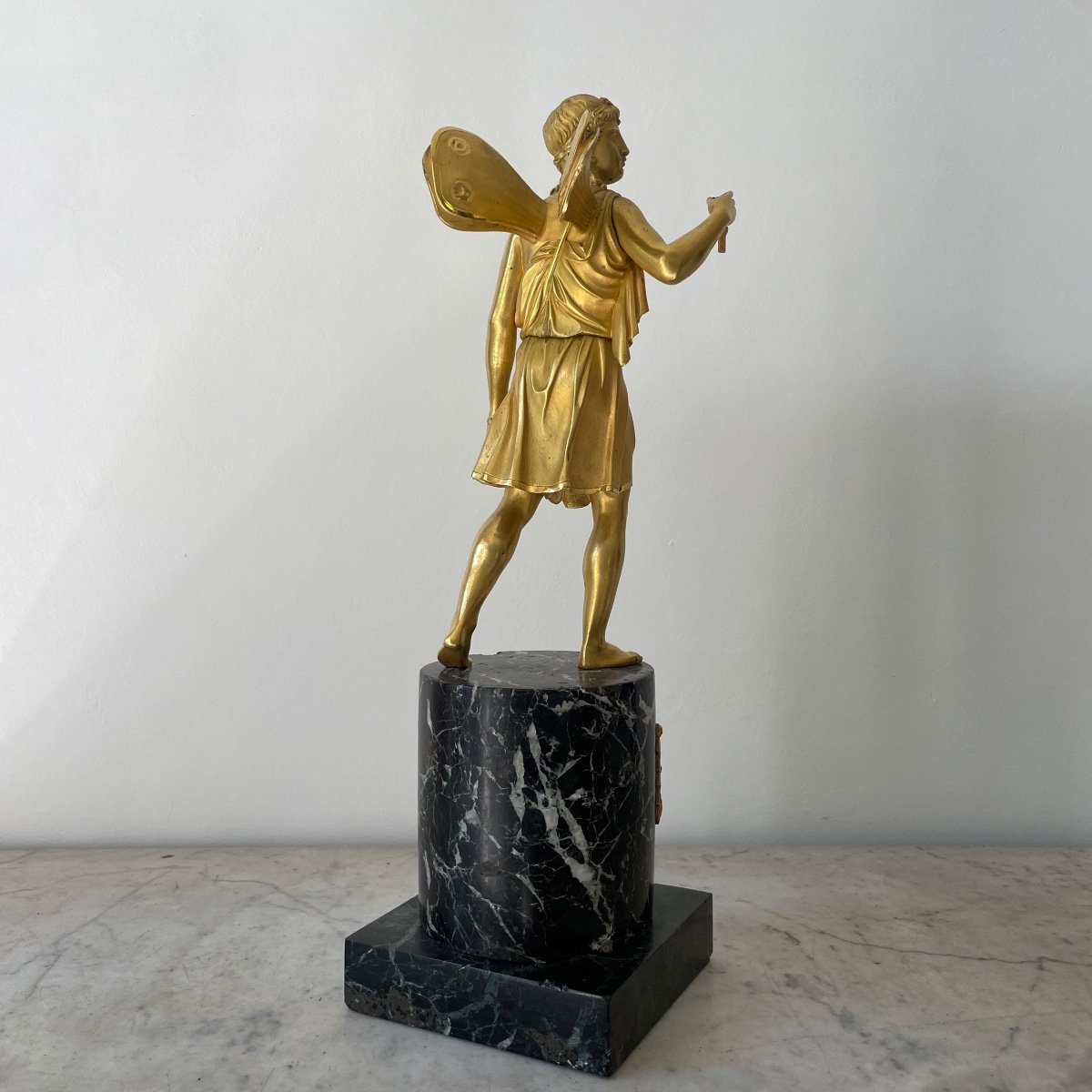 Eros Important Statuette Gilded Bronze Empire Period Marble Early 19th Century Thomire Duterme & Cie-photo-4