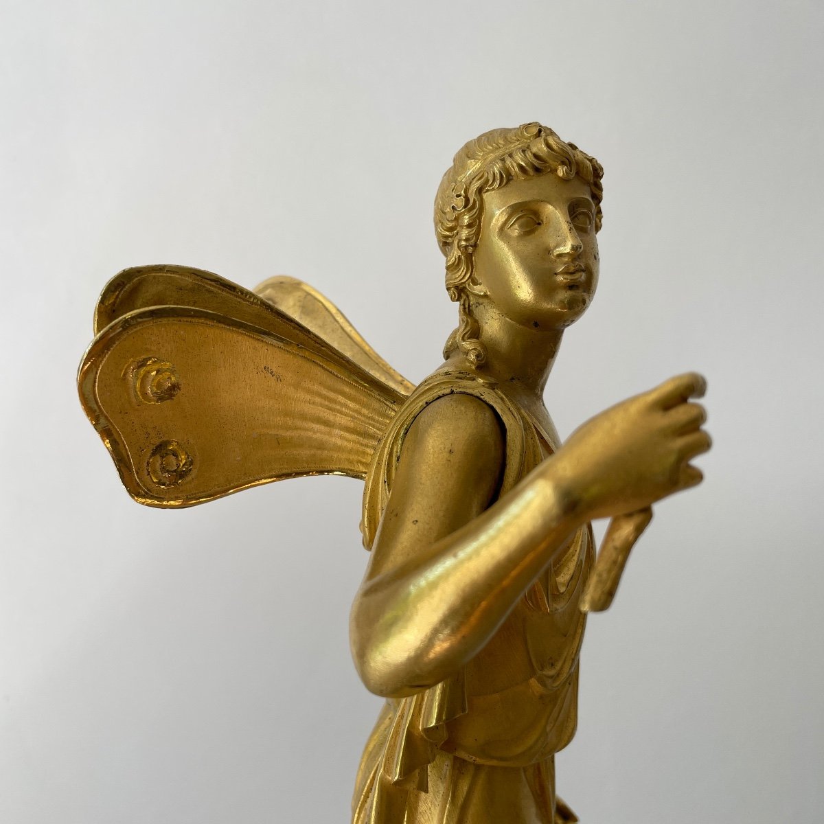 Eros Important Statuette Gilded Bronze Empire Period Marble Early 19th Century Thomire Duterme & Cie-photo-4