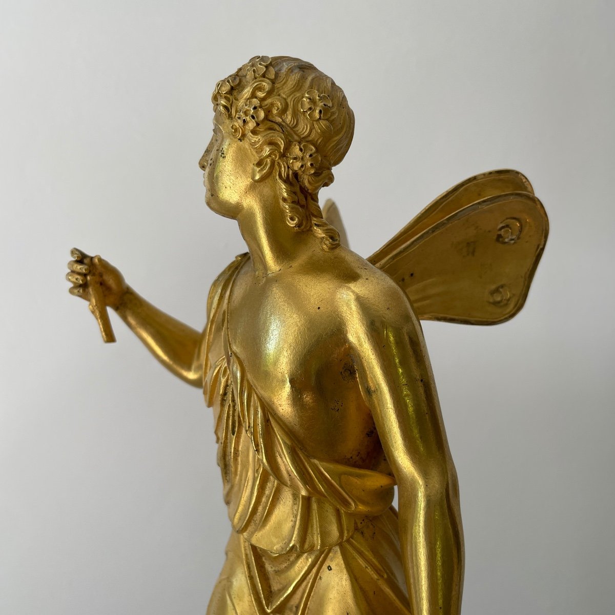 Eros Important Statuette Gilded Bronze Empire Period Marble Early 19th Century Thomire Duterme & Cie-photo-6