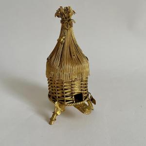 Ruche Abeilles Style Empire Cave Senteur Parfum Flacon Napoléon III Bronze Doré époque XIXe 