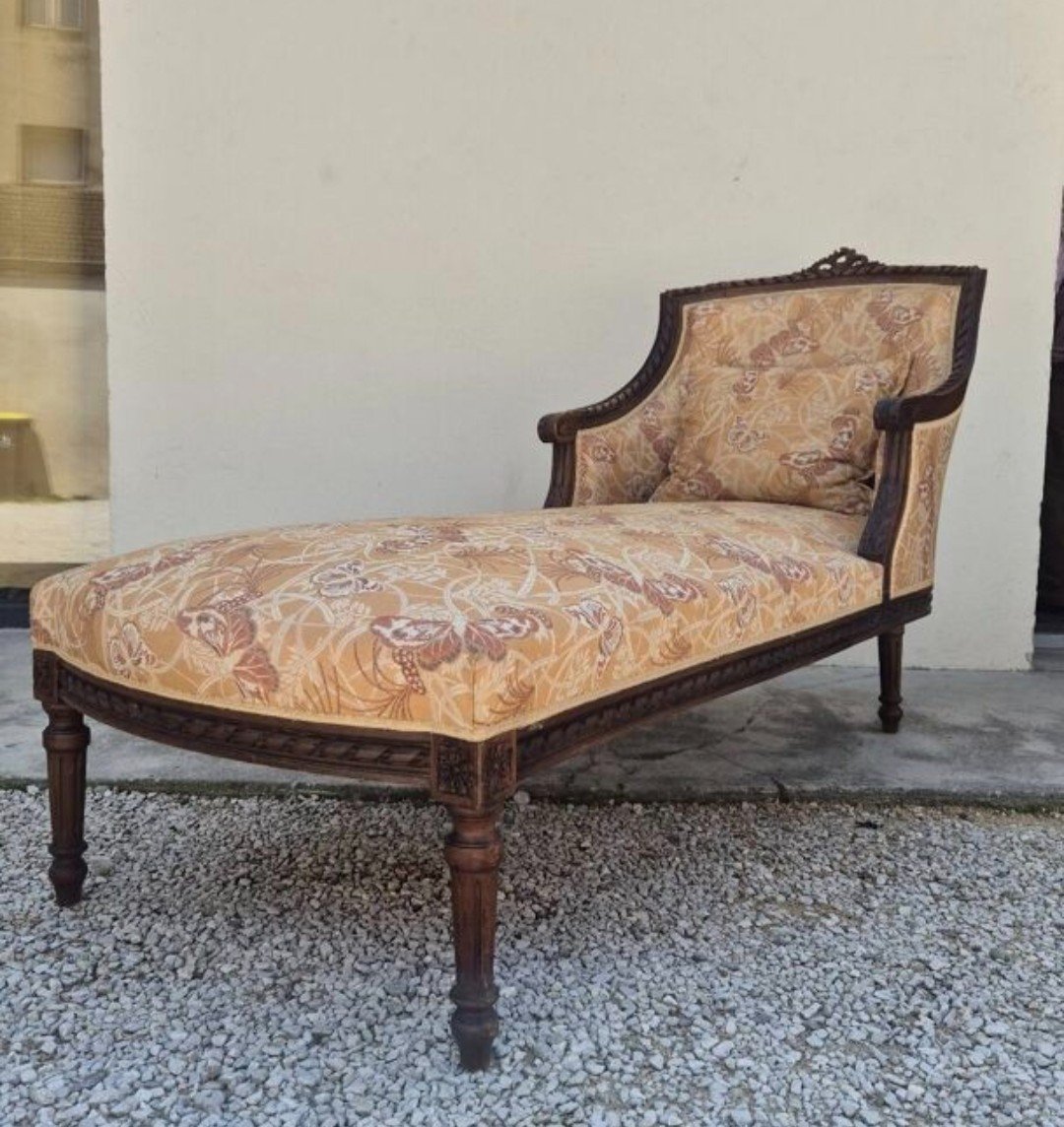 Daybed Decorated With Butterflies Louis XVI Style From The Napoleon III Period-photo-2