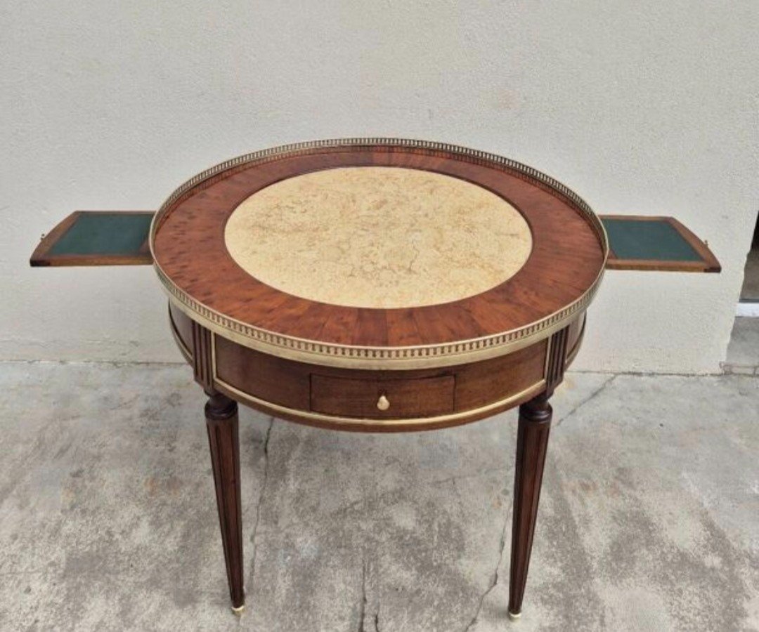 Louis XVI Style Acoujou Hot Water Bottle Table In Marquetry And Bronze