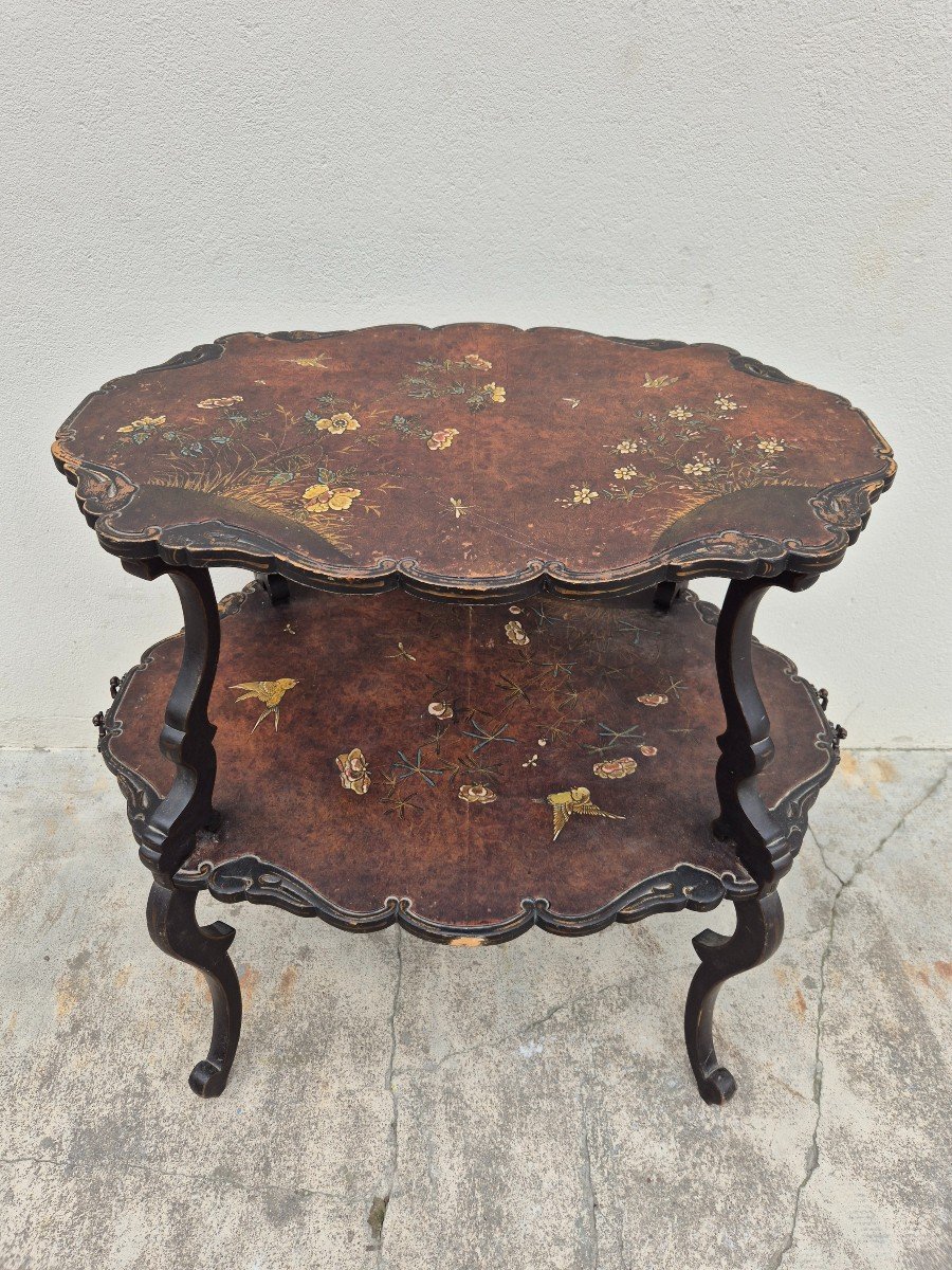 Carved Decorated Side Table Tea Table 19th 