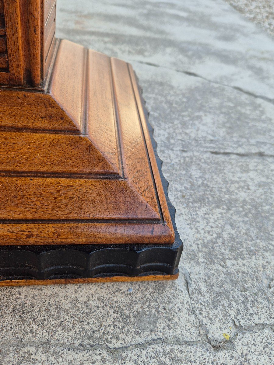 Art Deco Period Table Pedestal Table 1930s In Walnut -photo-7