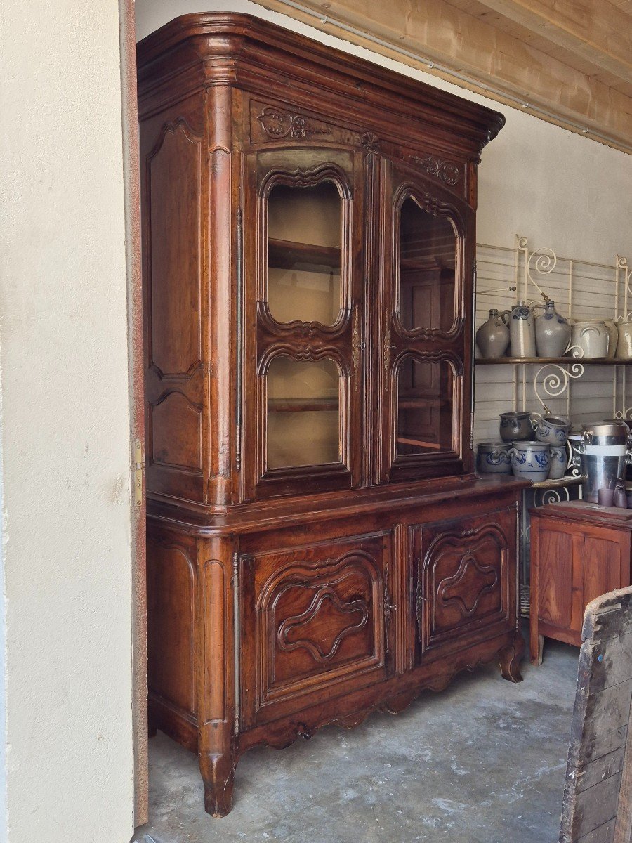  Exceptional And Rare Two-body Buffet In Solid Oak, Louis XV Period.-photo-3