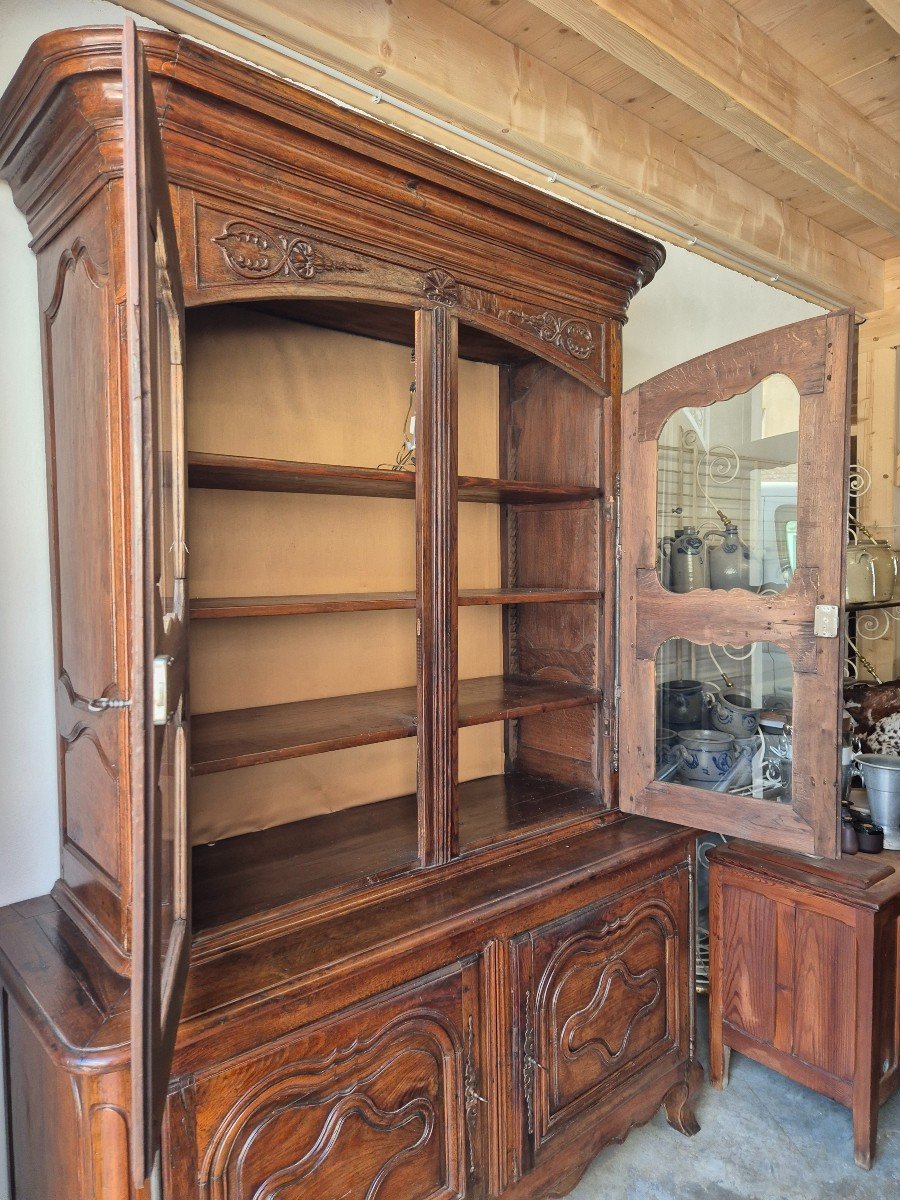  Exceptional And Rare Two-body Buffet In Solid Oak, Louis XV Period.-photo-1