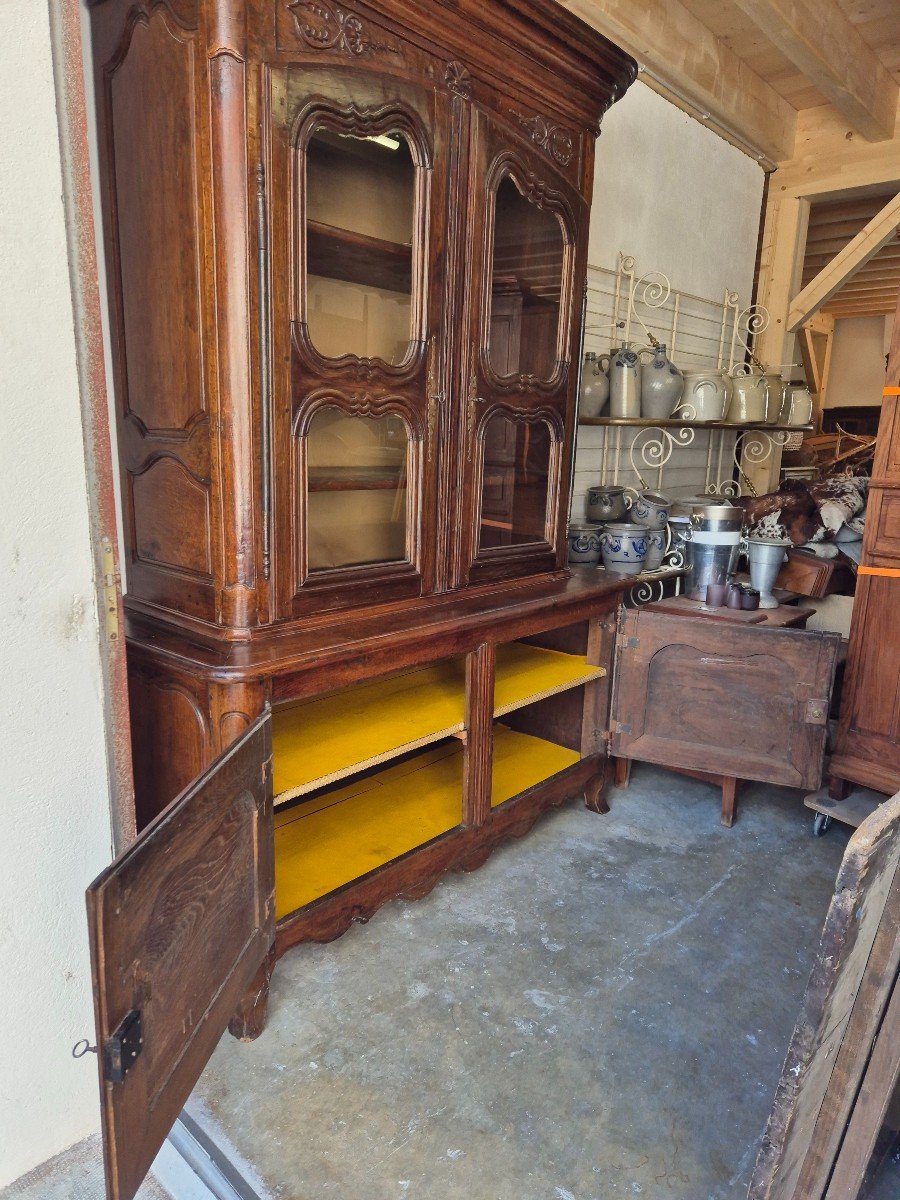  Exceptional And Rare Two-body Buffet In Solid Oak, Louis XV Period.-photo-3