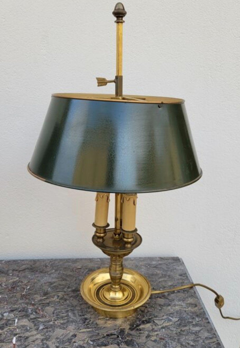 Elegant Empire Style Hot Water Bottle Lamp, Quality Old Manufacturing, Mid-20th Century.-photo-3