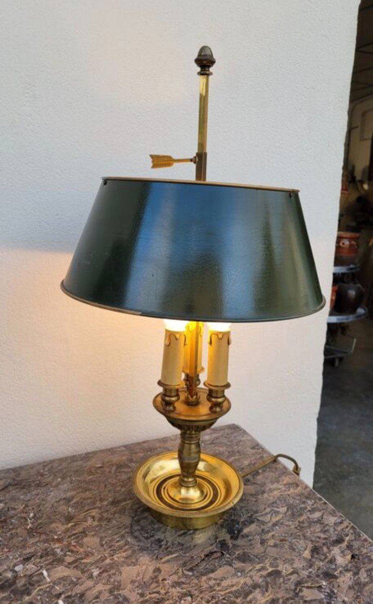 Elegant Empire Style Hot Water Bottle Lamp, Quality Old Manufacturing, Mid-20th Century.-photo-8