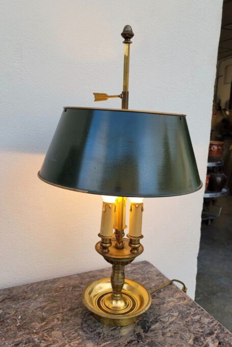 Elegant Empire Style Hot Water Bottle Lamp, Quality Old Manufacturing, Mid-20th Century.