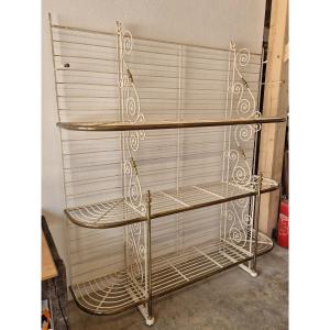 Wrought Iron Baker's Rack Shelf 19th 