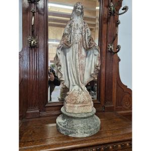 Virgin Mary Garden Statue In Reconstituted Stone 