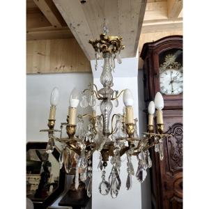 Antique Crystal Tassel Chandelier 8 Lights