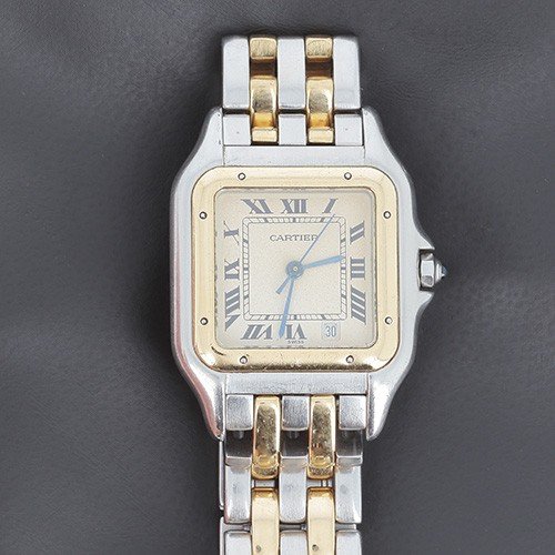 Cartier Panthère Yellow Gold And Steel Watch - Quartz Movement - Diameter 27 Mm - B10322-photo-2