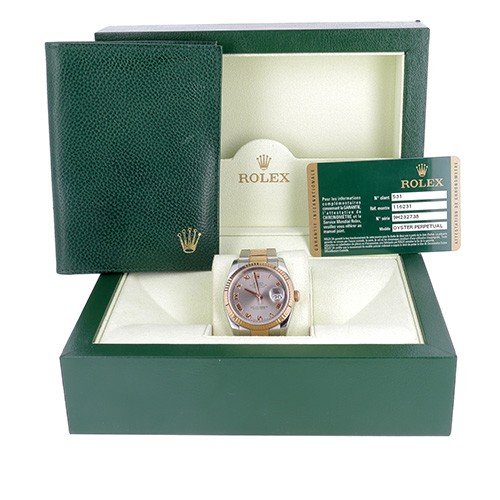 Rolex Oyster Datejust 116231 Watch In Rose Gold And Steel, Oyster Bracelet - B10446-photo-2