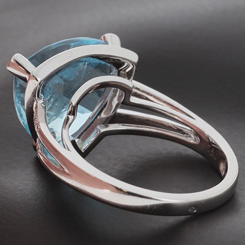  Mauboussin Ring "my Colors To You" In 750 ‰ White Gold, Blue Topaz And Diamonds - B10506-photo-2