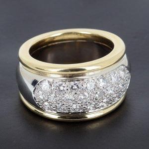 Bague 2 Ors 750 ‰ Présentant Un Ensemble De 22 Diamants Taille Brillant Pour 2,20 Ct -b10525