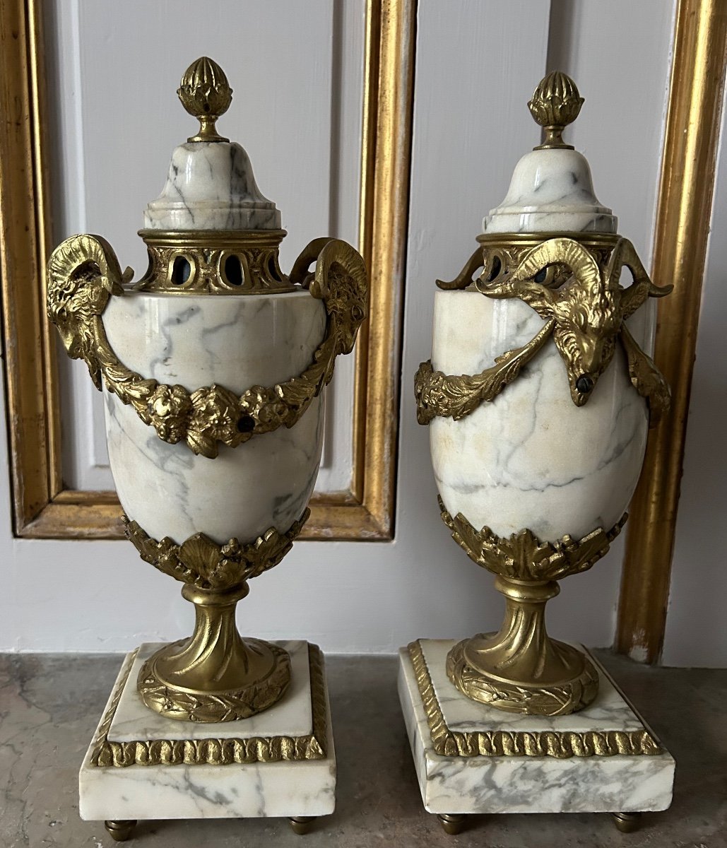 Pair Of Louis XVI Style Cassolettes Or Potpourri