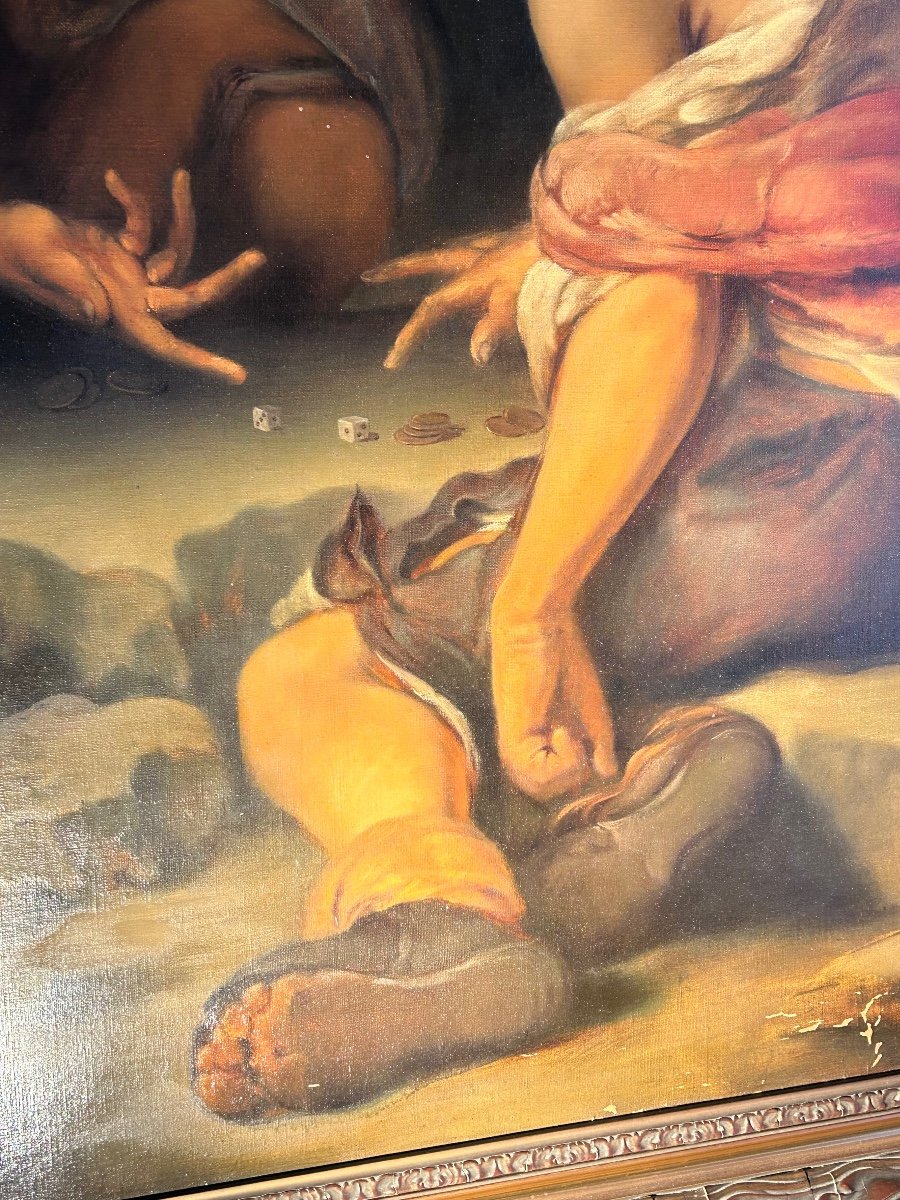 Huile Sur Toile, Reprise Des « enfants Jouant Aux Dés » De Murillo .-photo-3