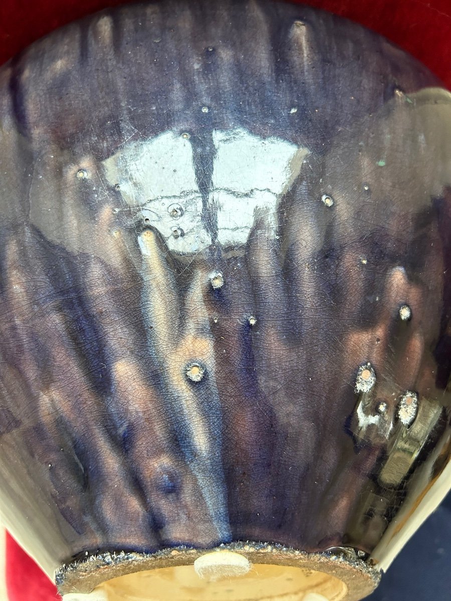 Primavera - Purple-glazed Ceramic Vase 1920/30.-photo-3