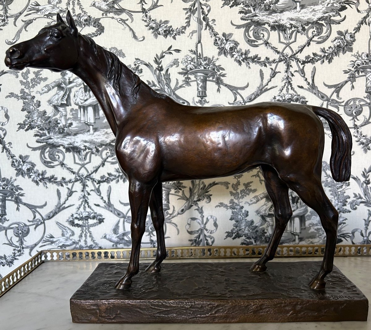 Cheval En Bronze Signé Jules Moigniez-photo-6