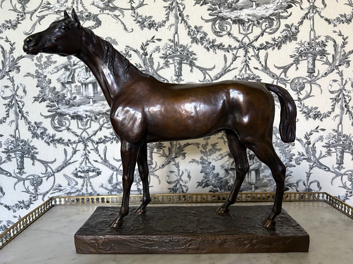 Cheval En Bronze Signé Jules Moigniez