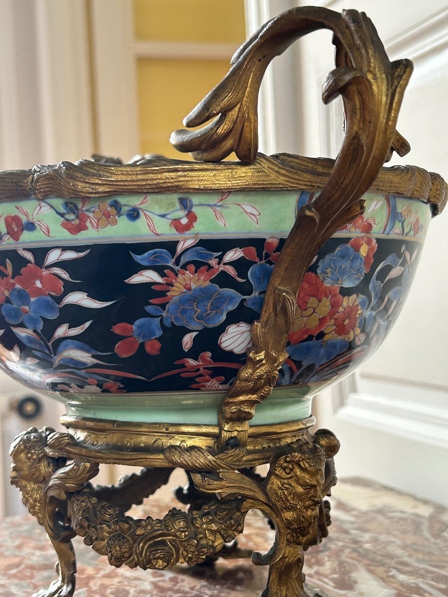 Large Chinese Bowl Late 18th Century Mounted In The 19th Century By Maison Petit.-photo-2