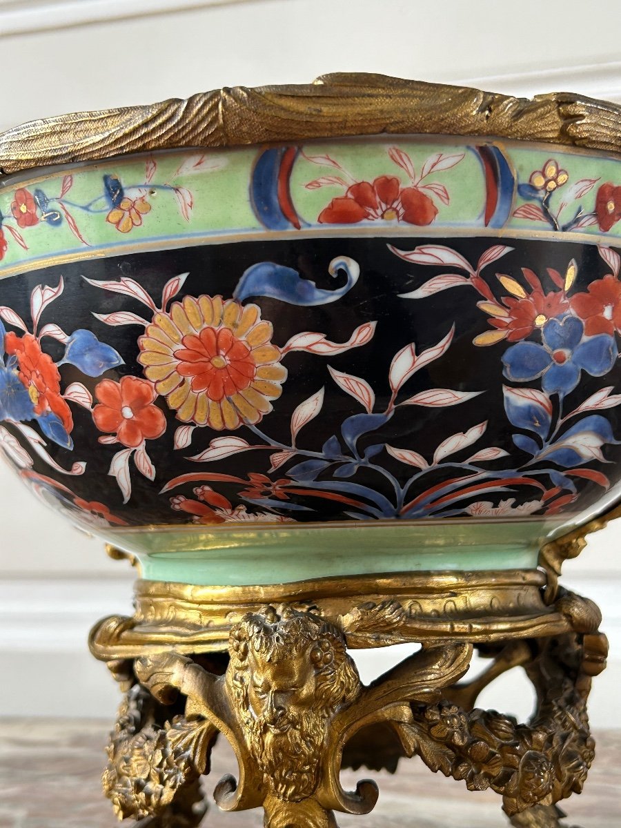 Large Chinese Bowl Late 18th Century Mounted In The 19th Century By Maison Petit.-photo-3