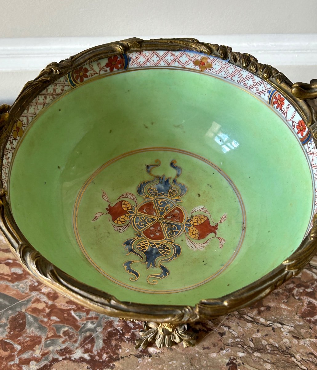 Large Chinese Bowl Late 18th Century Mounted In The 19th Century By Maison Petit.-photo-6