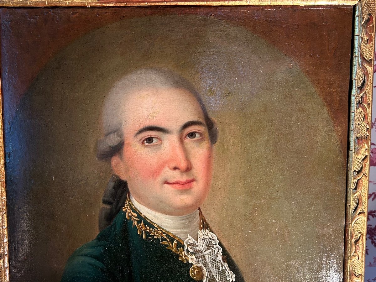 Portrait D’un Gentilhomme D’époque Louis XVI, Huile Sur Toile Signée Borgnis, Datée 1778-photo-2