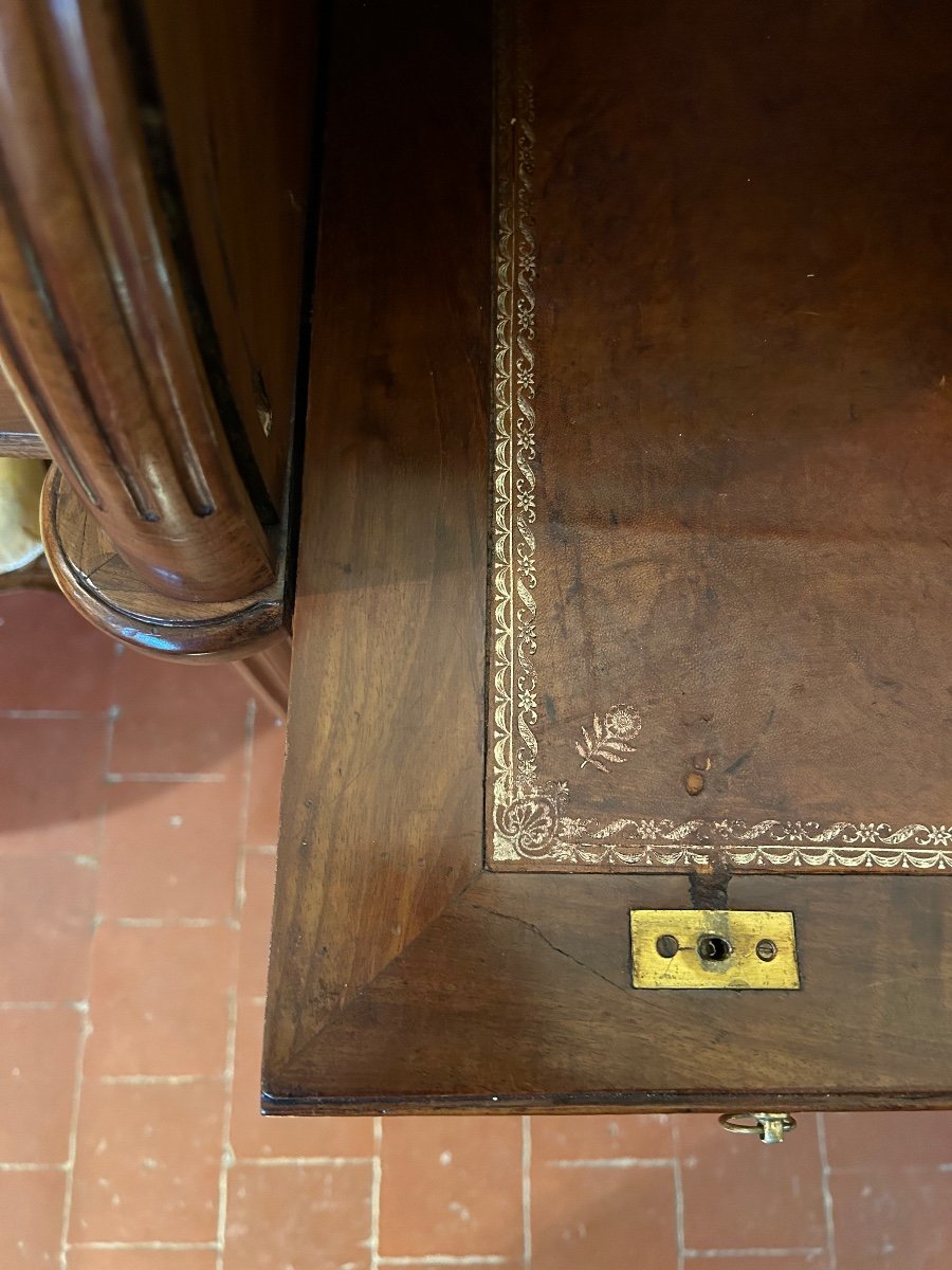 Louis XVI Period Blond Mahogany Cylinder Desk-photo-3