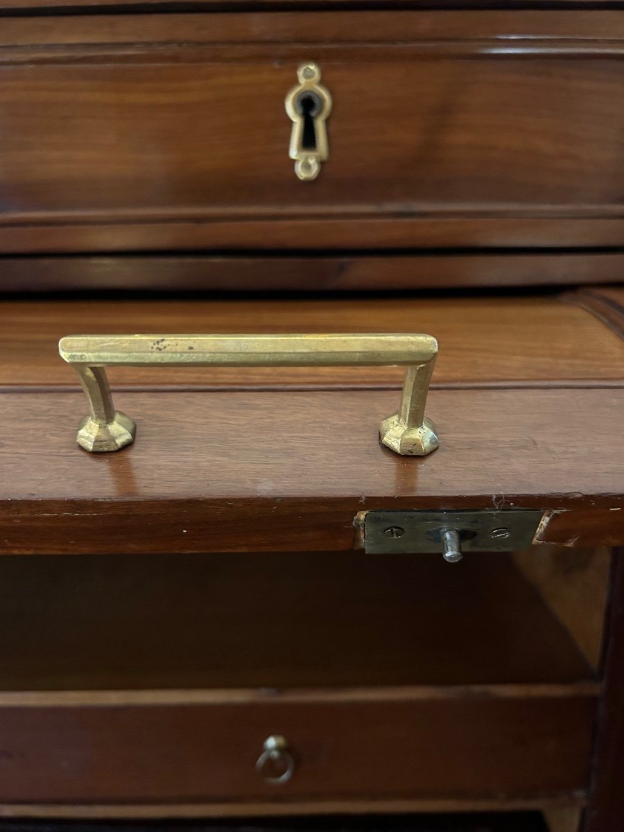 Louis XVI Period Blond Mahogany Cylinder Desk-photo-5