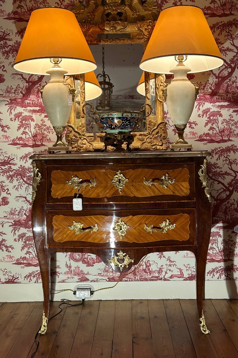 Belle Commode Sauteuse D’époque Louis XV Restaurée  « prête à Poser »-photo-6