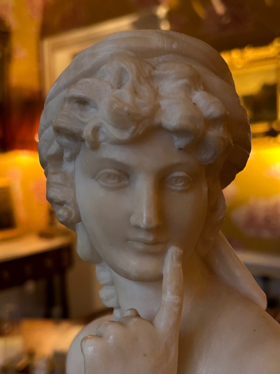 19th Century Carrara Marble Statue Of Ceres-photo-2