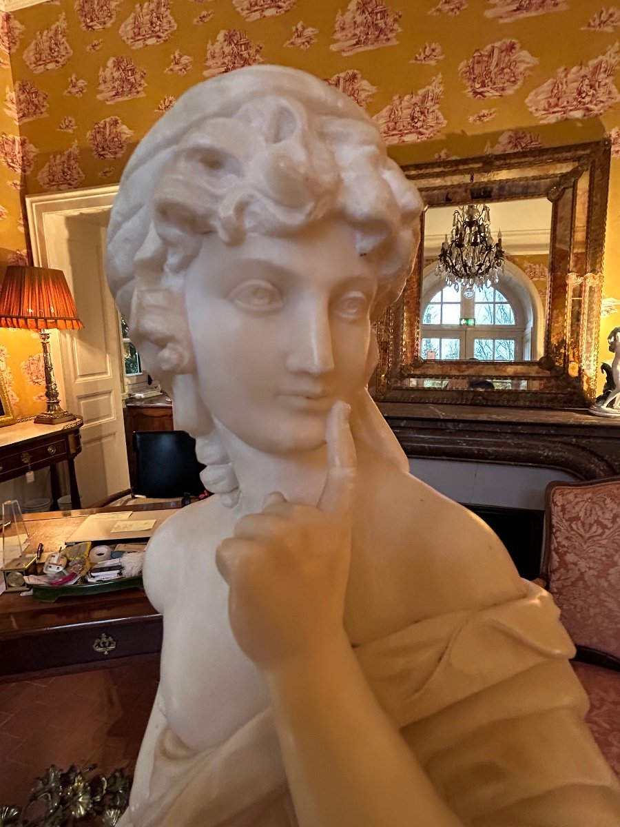 19th Century Carrara Marble Statue Of Ceres-photo-6