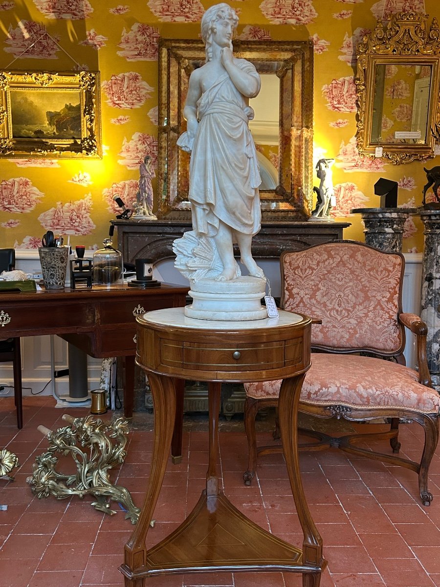 19th Century Carrara Marble Statue Of Ceres