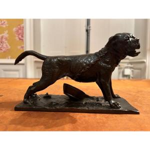 Animal Bronze “the Released Dog” Christophe Fratin (1801-1864)