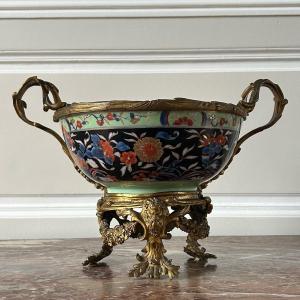 Large Chinese Bowl Late 18th Century Mounted In The 19th Century By Maison Petit.