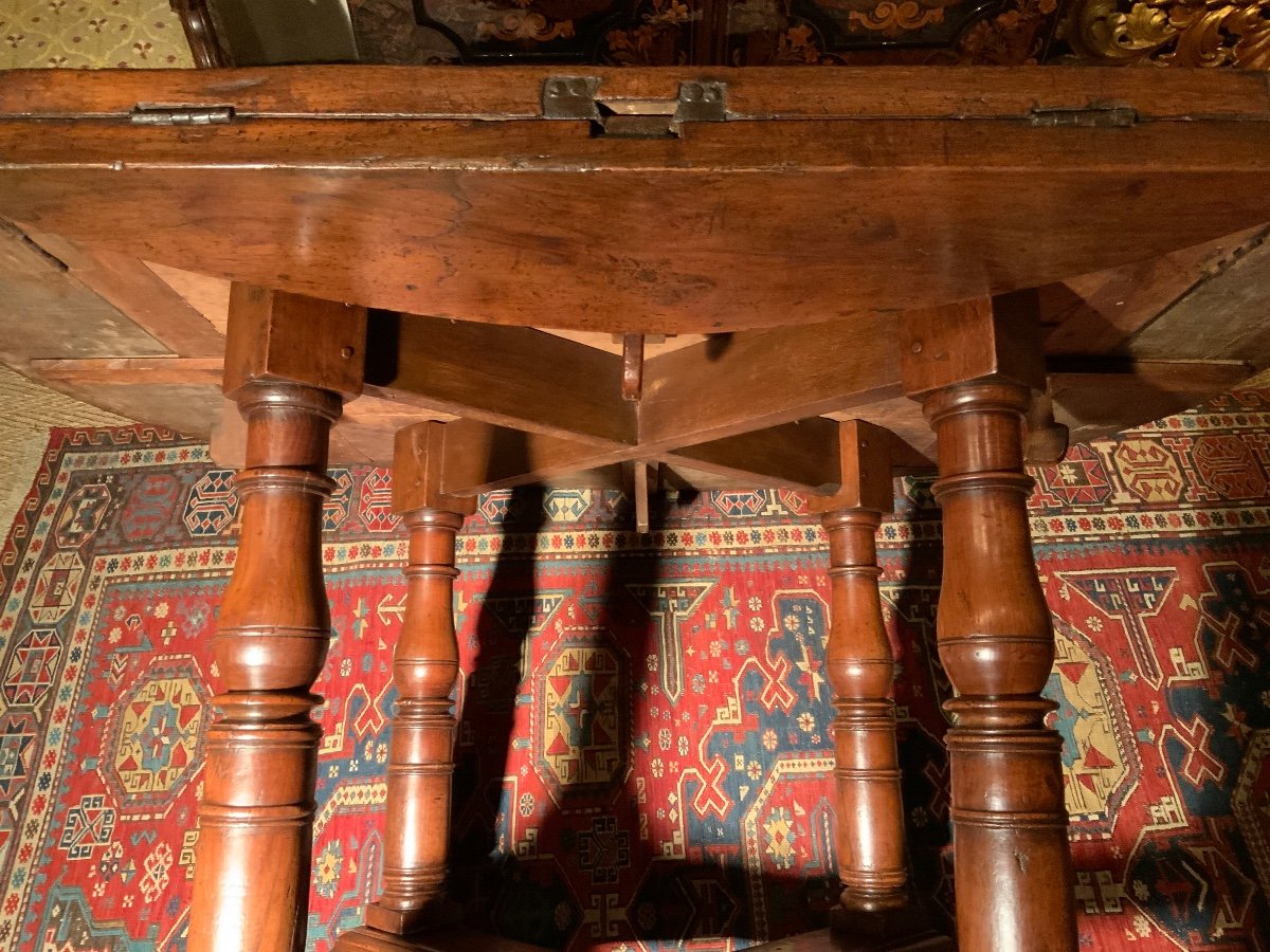 Large Table With Folding Shutters Late 16th Century-photo-2