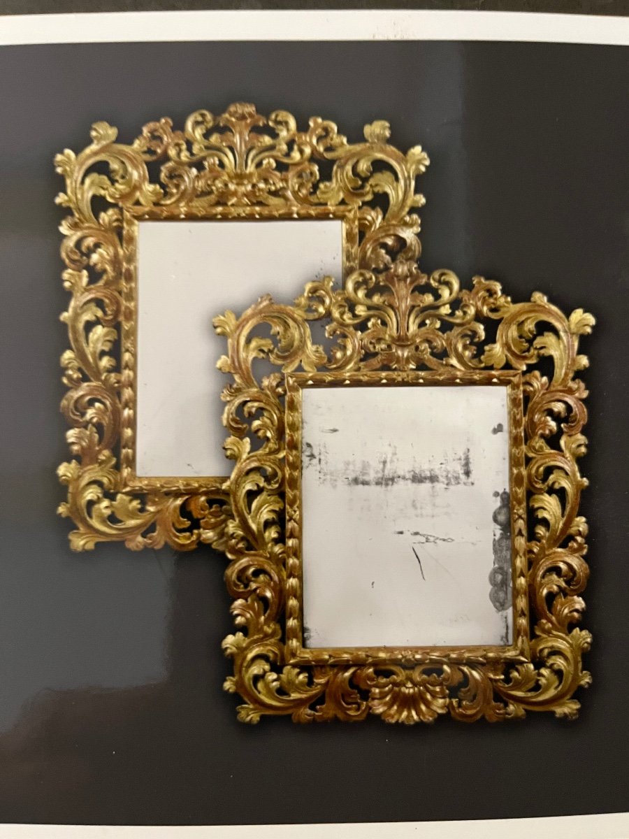 Rare Large Pair Of Northern Italy Mirrors Late 17th Century