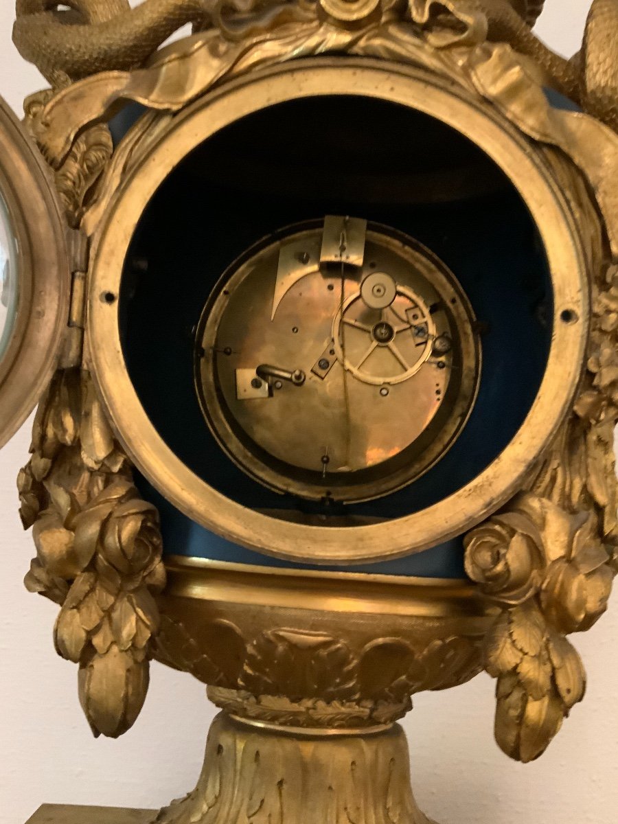 Gilt Bronze Clock, Attributed To Robert Osmond-photo-2