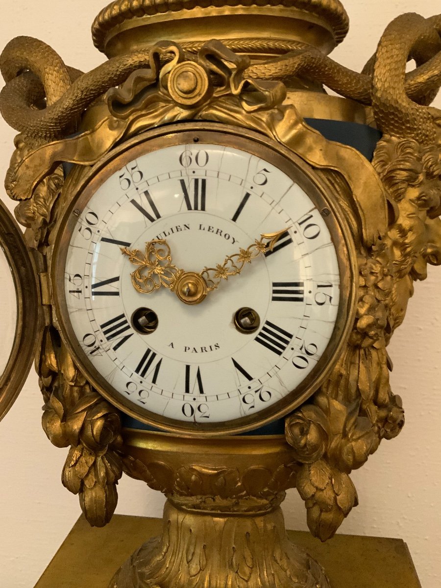 Gilt Bronze Clock, Attributed To Robert Osmond-photo-3